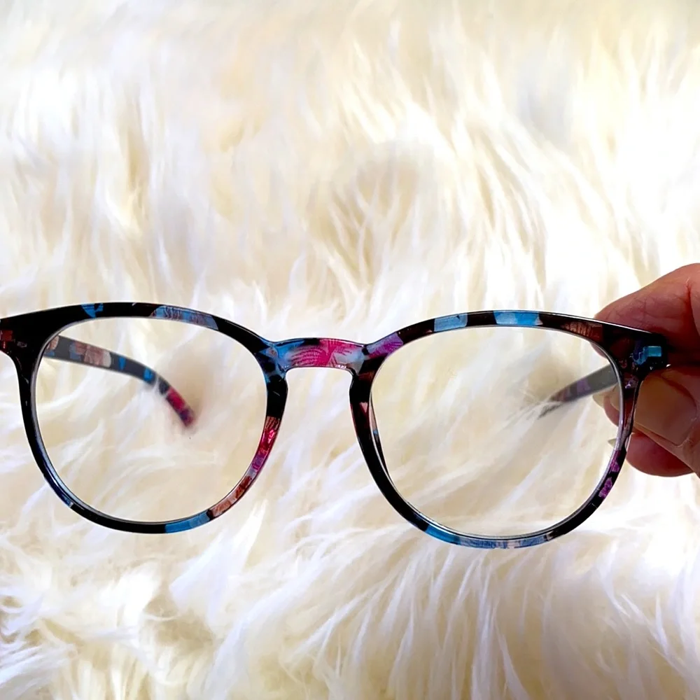 SCREEN QUEEN NWT Rainbow Tortoise & Clear Frame Glasses Blue Light Blocking NWT